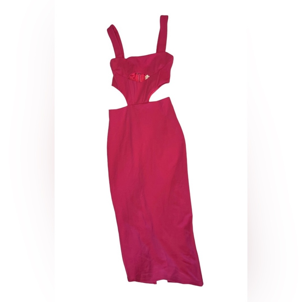 ATOIR pink corset cutout midi dress size 4 cocktail club sexy - Picture 2 of 7